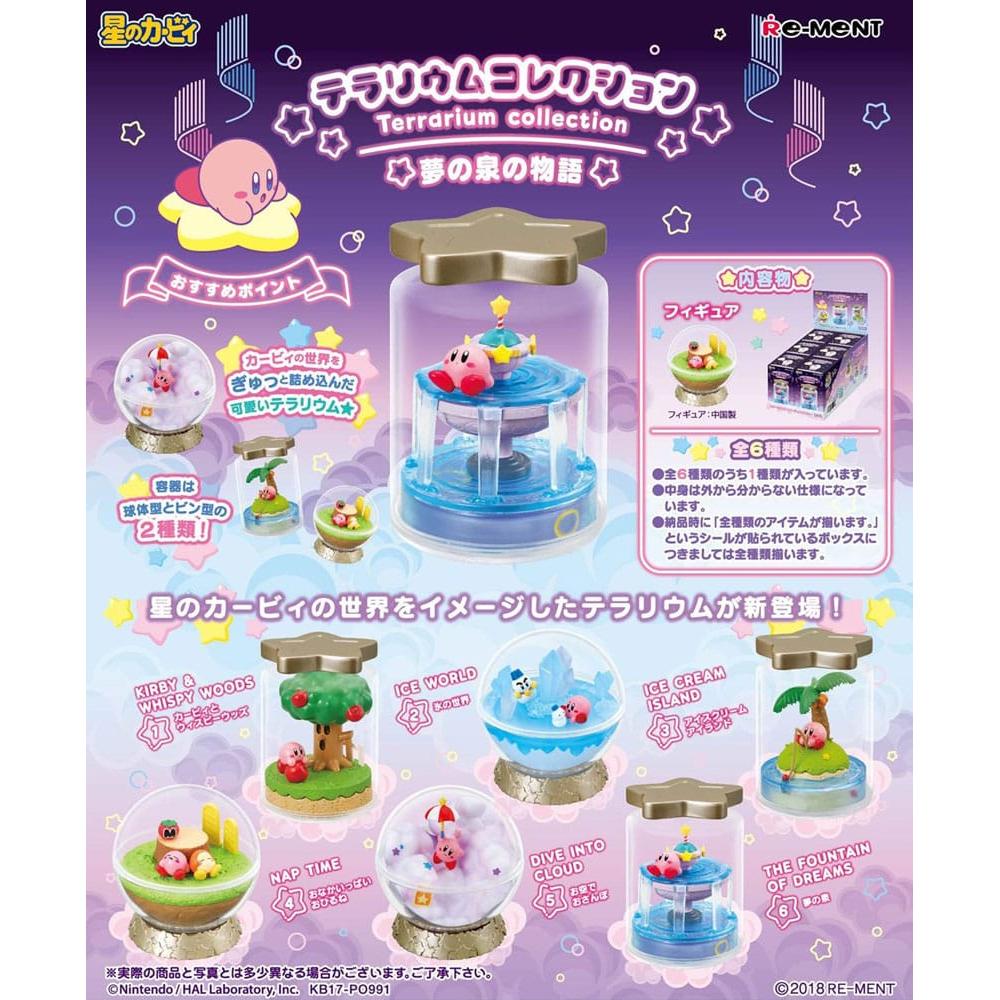 Kirby: Terrarium Collection: Dream Fountain Story: Boxed Set of 6 Figures (Reissue) - Re-Ment Blind Boxes, Mini Figures & Capsule Toys