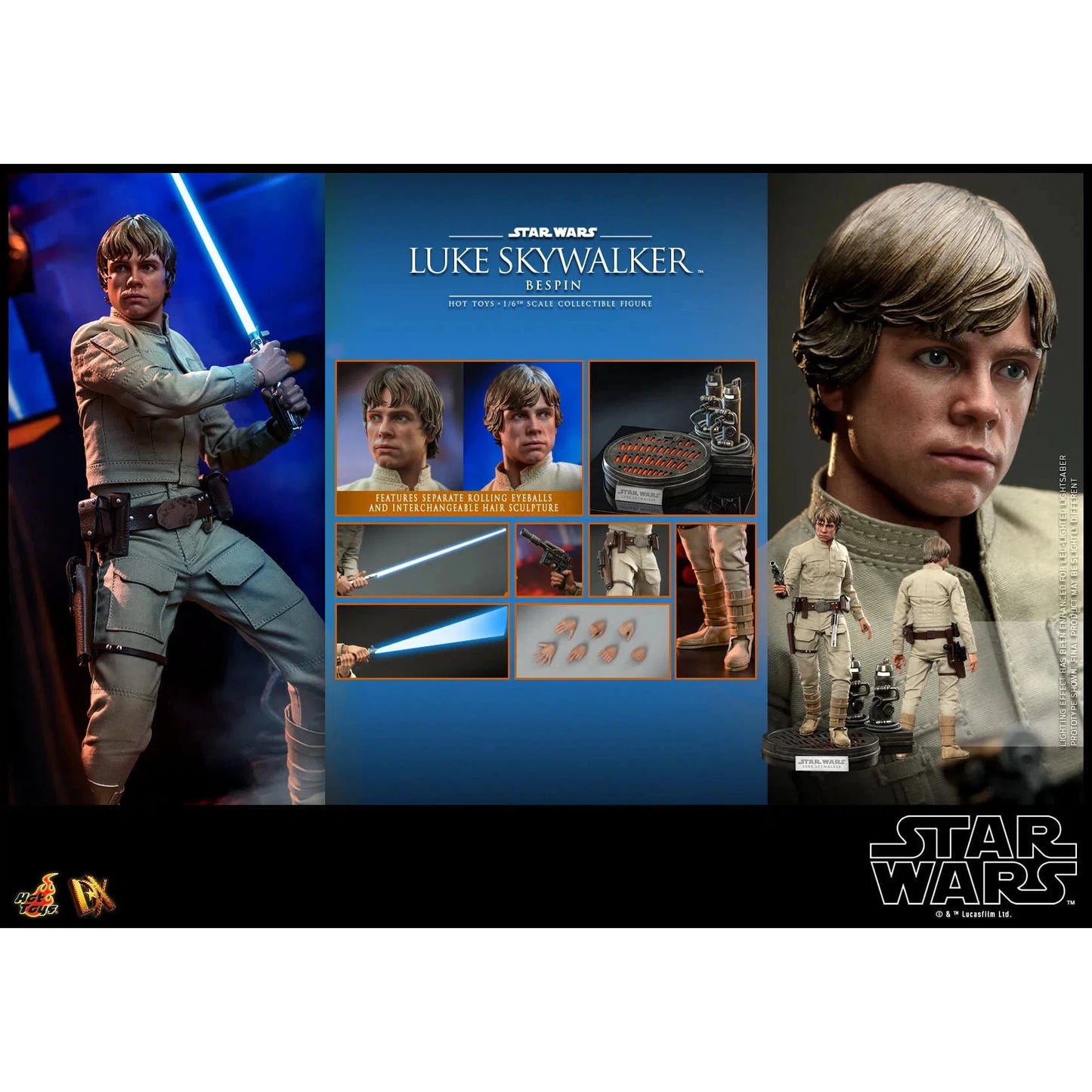 Luke Skywalker: Bespin: Standard: Star Wars: DX24 - Hot Toys Action Figure