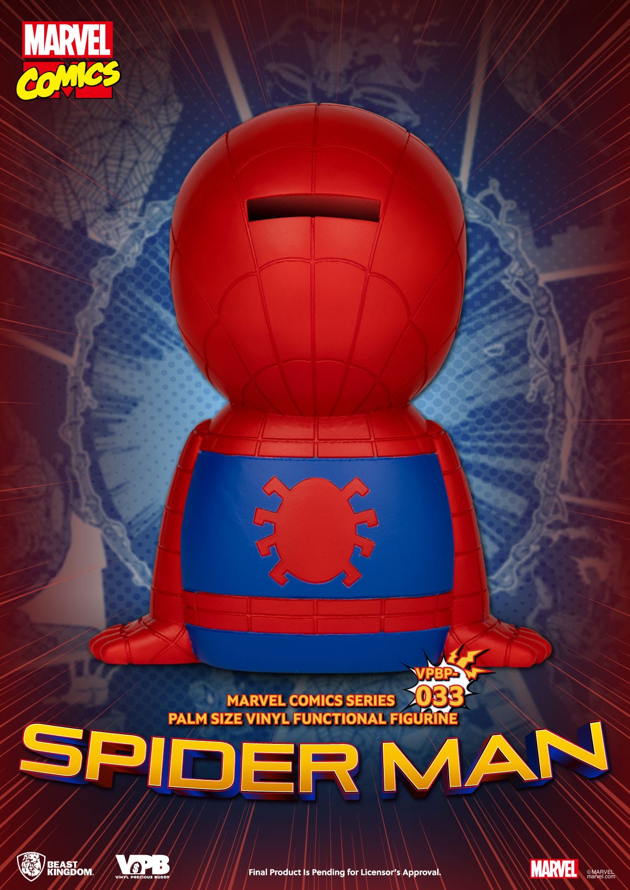 Marvel: Spider-Man Palm-Sized Vinyl Piggy Bank - Beast Kingdom Piggy Bank