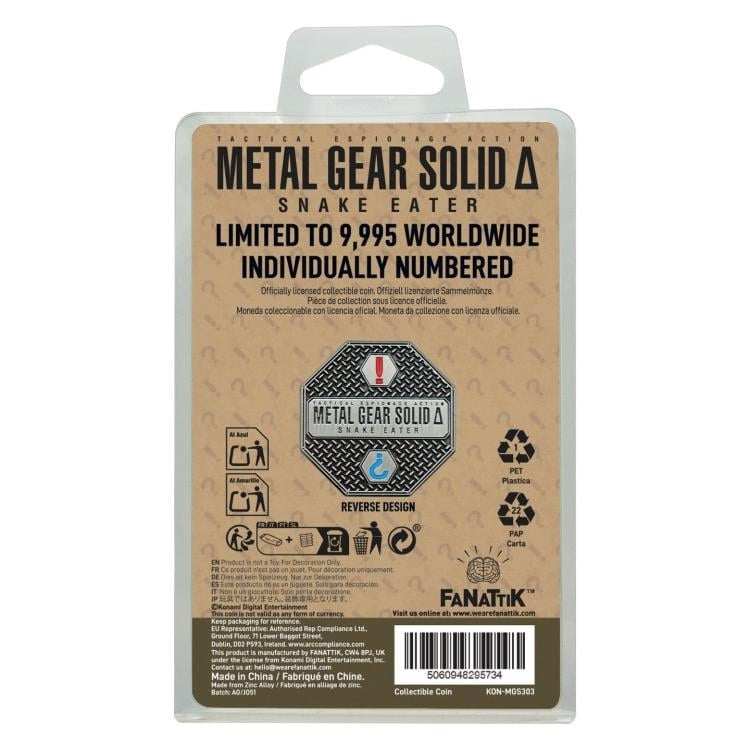 Metal Gear Solid Delta: Snake Eater Naked Snake Limited Edition Coin - FaNaTtik Collectible Coin
