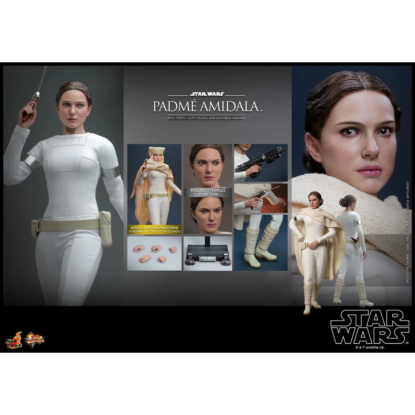 Padme Amidala: Star Wars Episode II: Attack Of The Clones - Hot Toys Action Figure