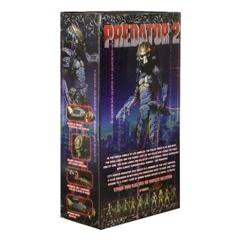 Predator 2: City Hunter Predator: 20 Inch: Action Figure: 1/4 Scale With Lights - Neca Action Figures