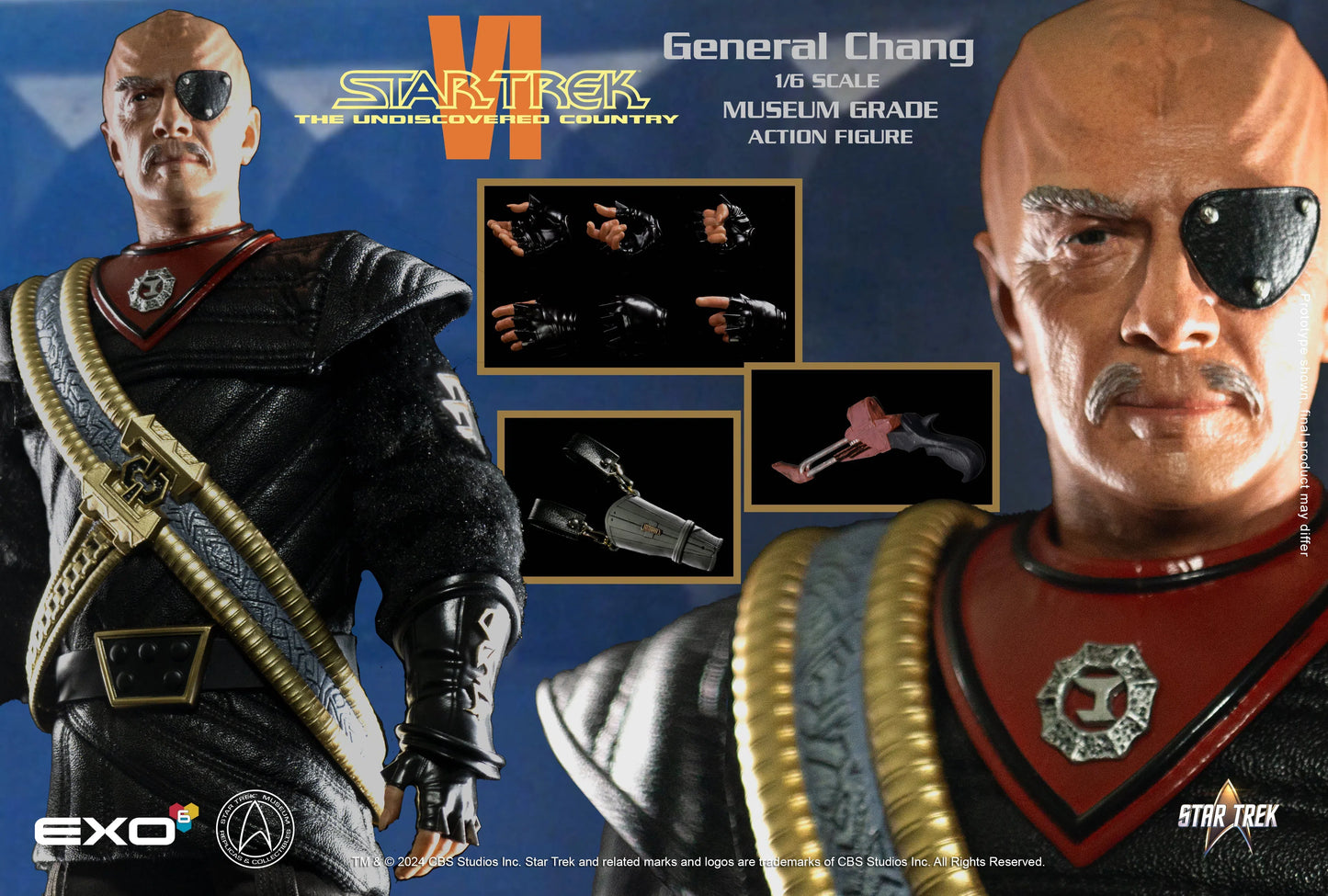 Star Trek: The Undiscovered Country: General Chang: Sixth Scale - EXO-6 Action Figure