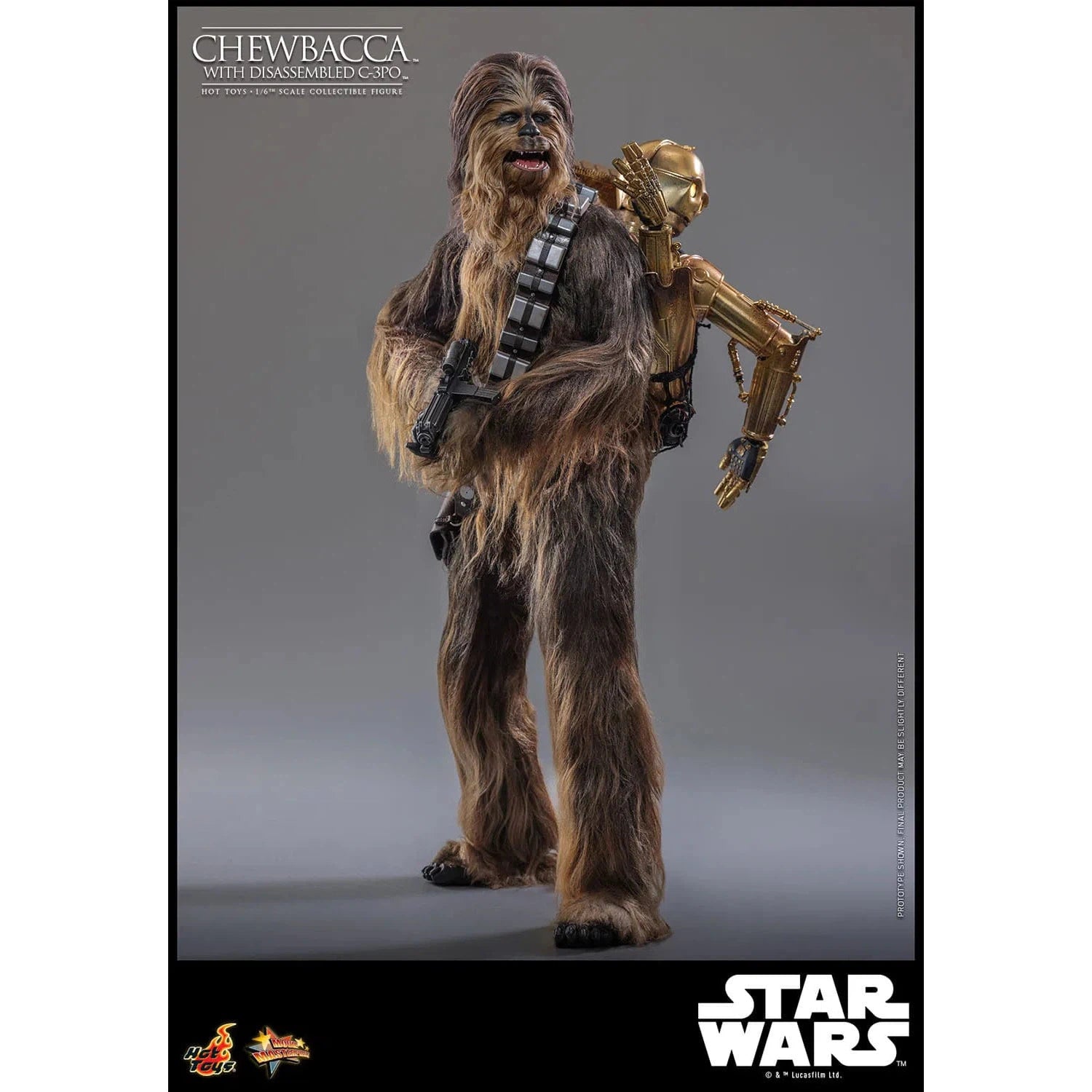 Star Wars: Episode V: The Empire Strikes Back: Chewbacca With Disassembled C-3PO - Hot Toys Action Figure