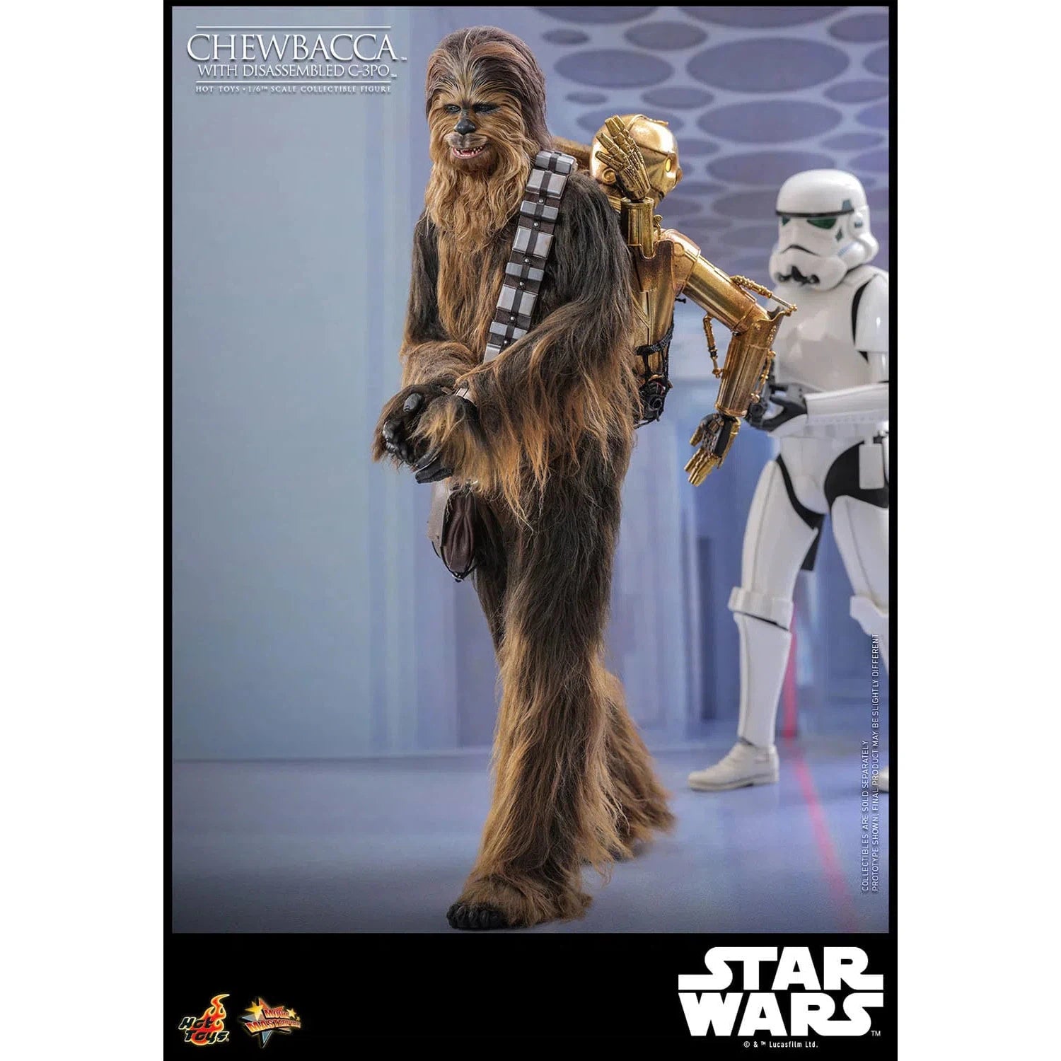Star Wars: Episode V: The Empire Strikes Back: Chewbacca With Disassembled C-3PO - Hot Toys Action Figure