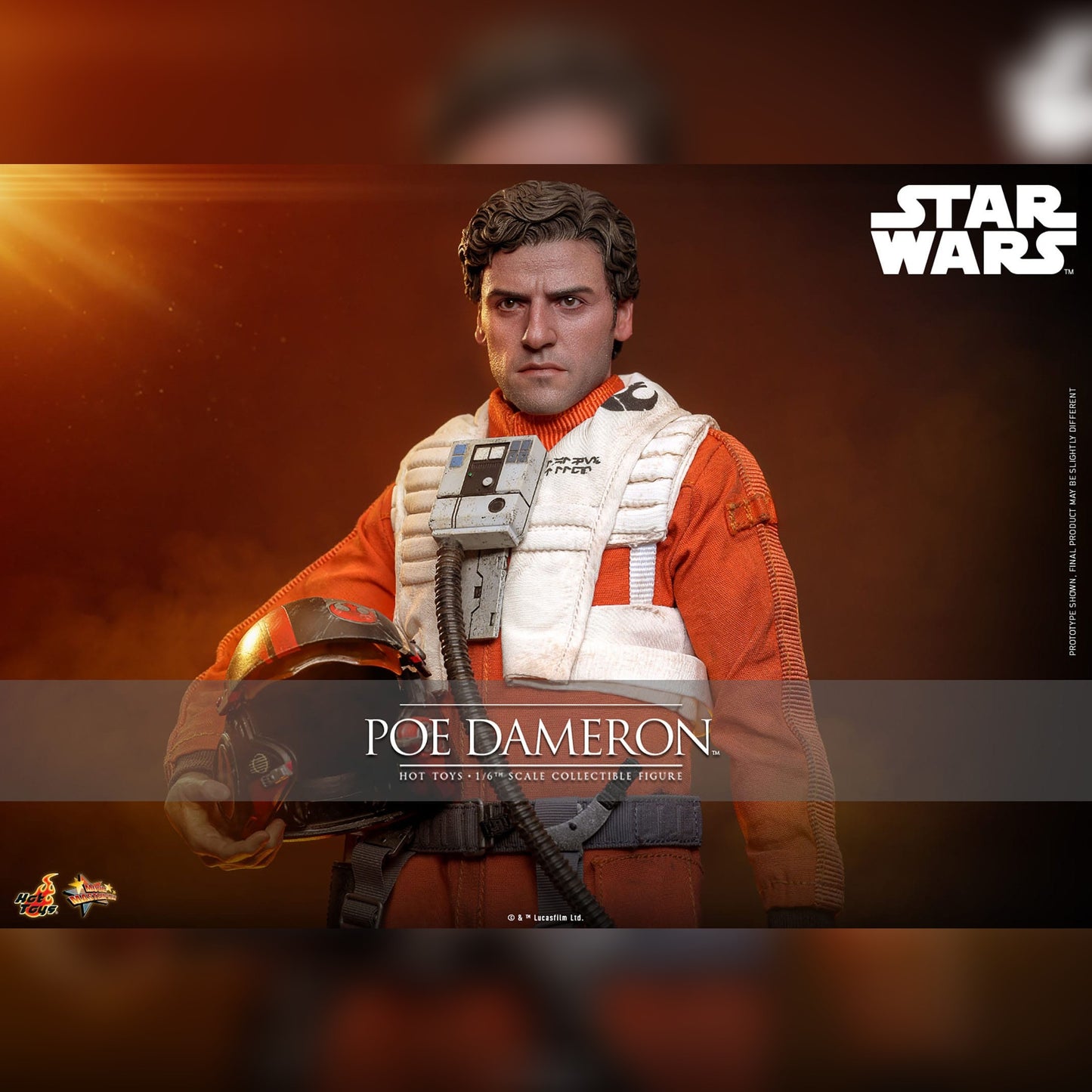 Star Wars: Episode VII: The Force Awakens: Poe Dameron: 1/6th Action Figure - Hot Toys Action Figures