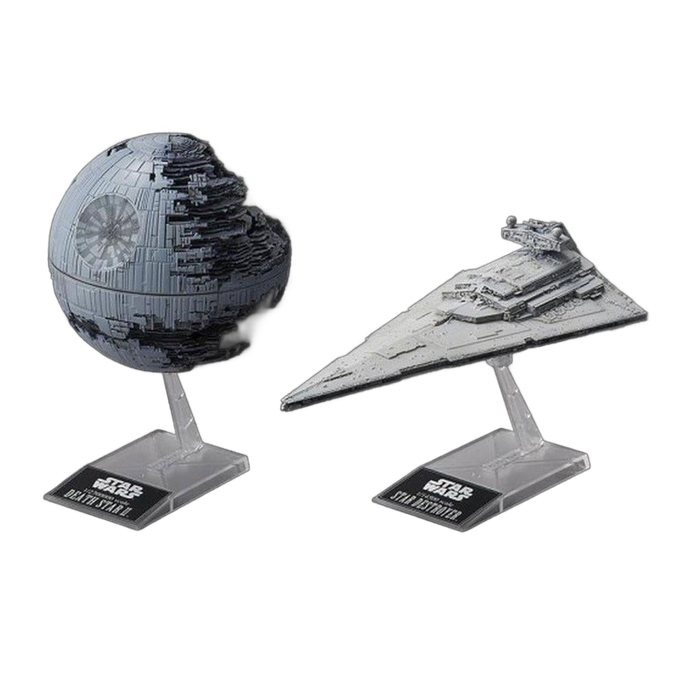 Star Wars Model Kit Death Star II & Imperial Star Destroyer - Bandai Star Wars Model Kits