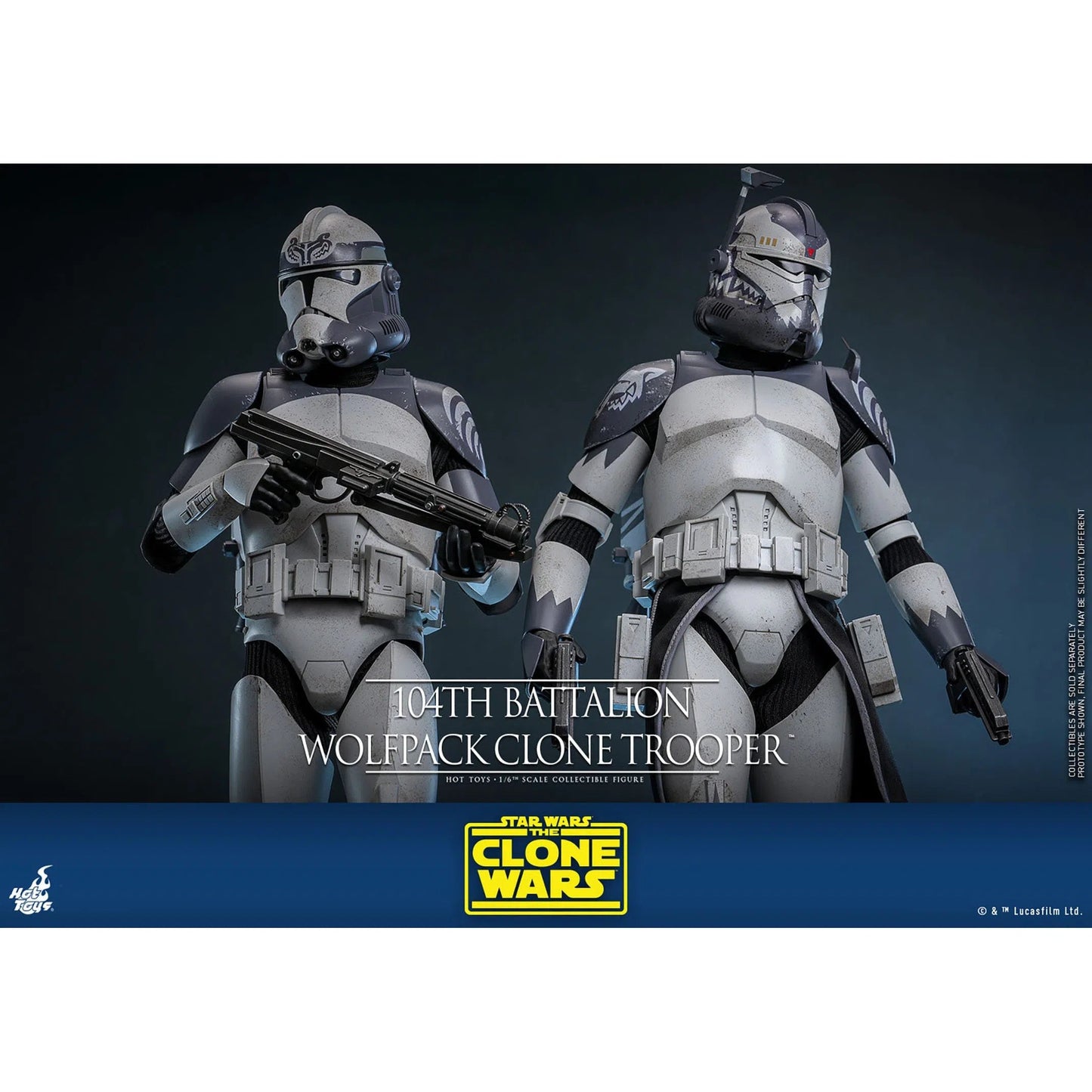 Star Wars: The Clone Wars: Battalion Wolfpack Clone Trooper: 1/6th Scale Action Figure - Hot Toys Action Figure