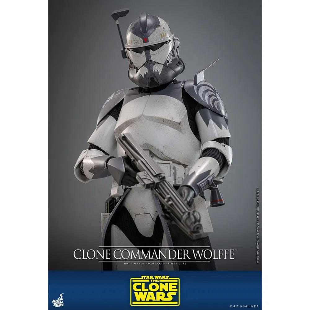 Star Wars: The Clone Wars: Clone Commander Wolffe: 1/6th Scale Action Figure - Hot Toys Action Figure