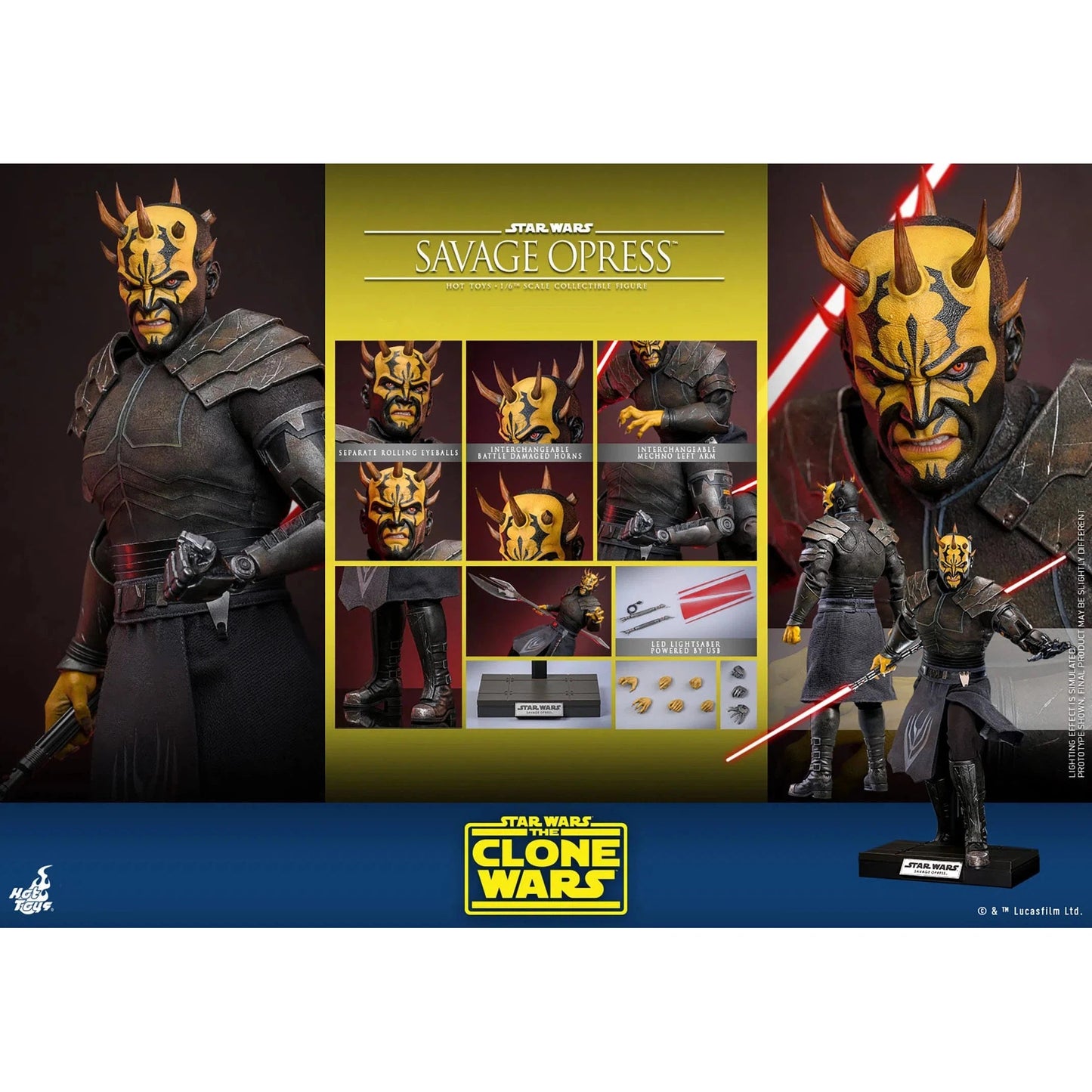 Star Wars: The Clone Wars: Savage Opress: TMS136 - Hot Toys Action Figures