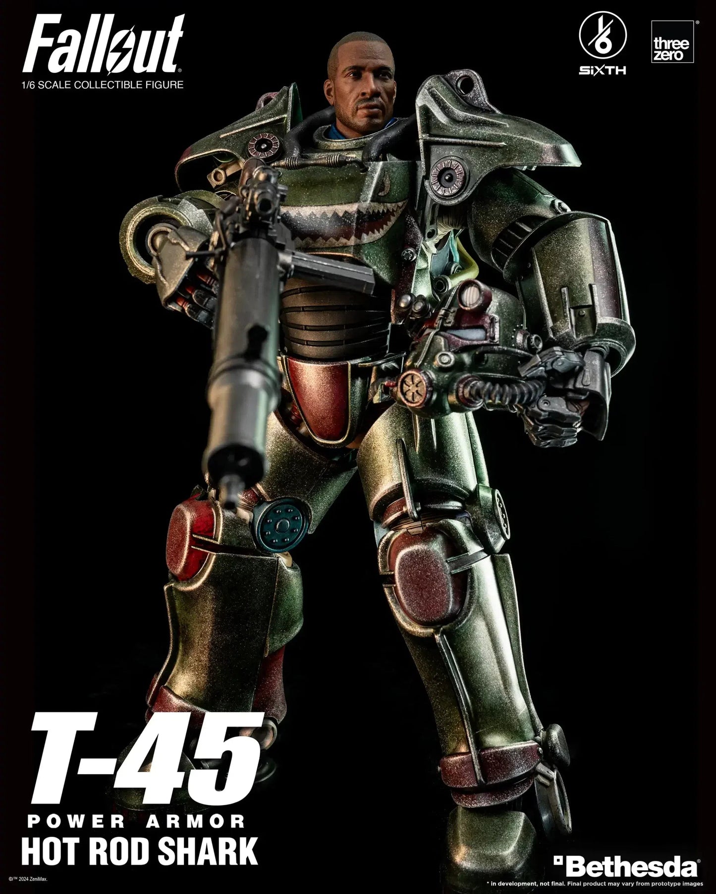 T-45: Hot Rod Shark Power Armor: Fallout: 1/6 Scale Figure - ThreeZero Action Figure