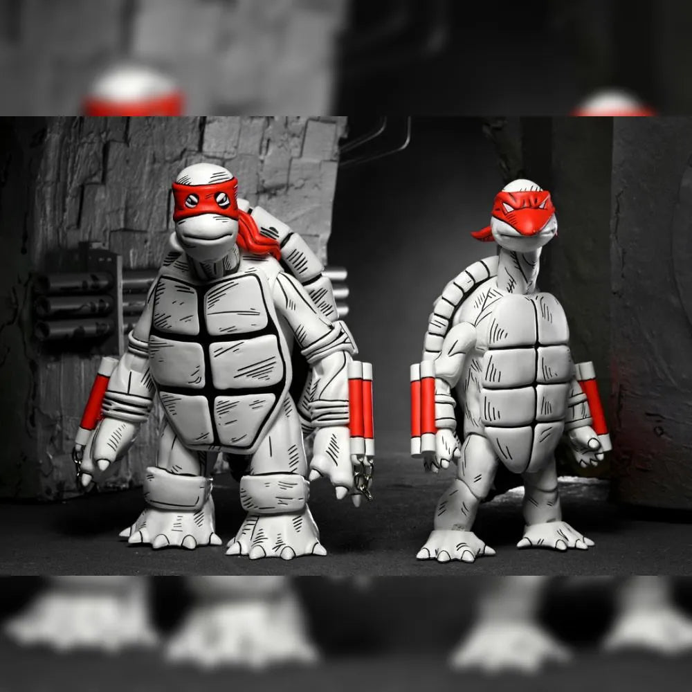 Teenage Mutant Ninja Turtles: (Mirage Comics): First Turtles: (Black & White): Two-Pack: 7" Action Figure - Neca Action Figure