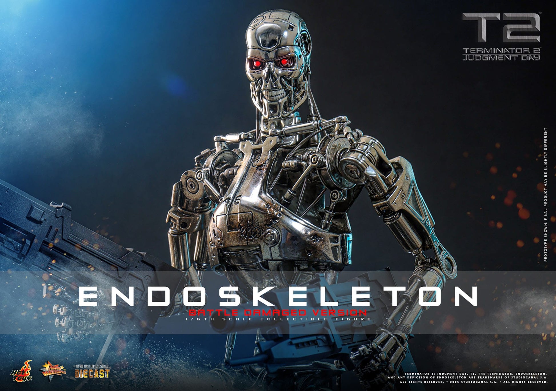Terminator 2: Judgement: Endoskeleton (Battle Damaged Ver.): 1/6th Scale Action Figure - Hot Toys Action Figure