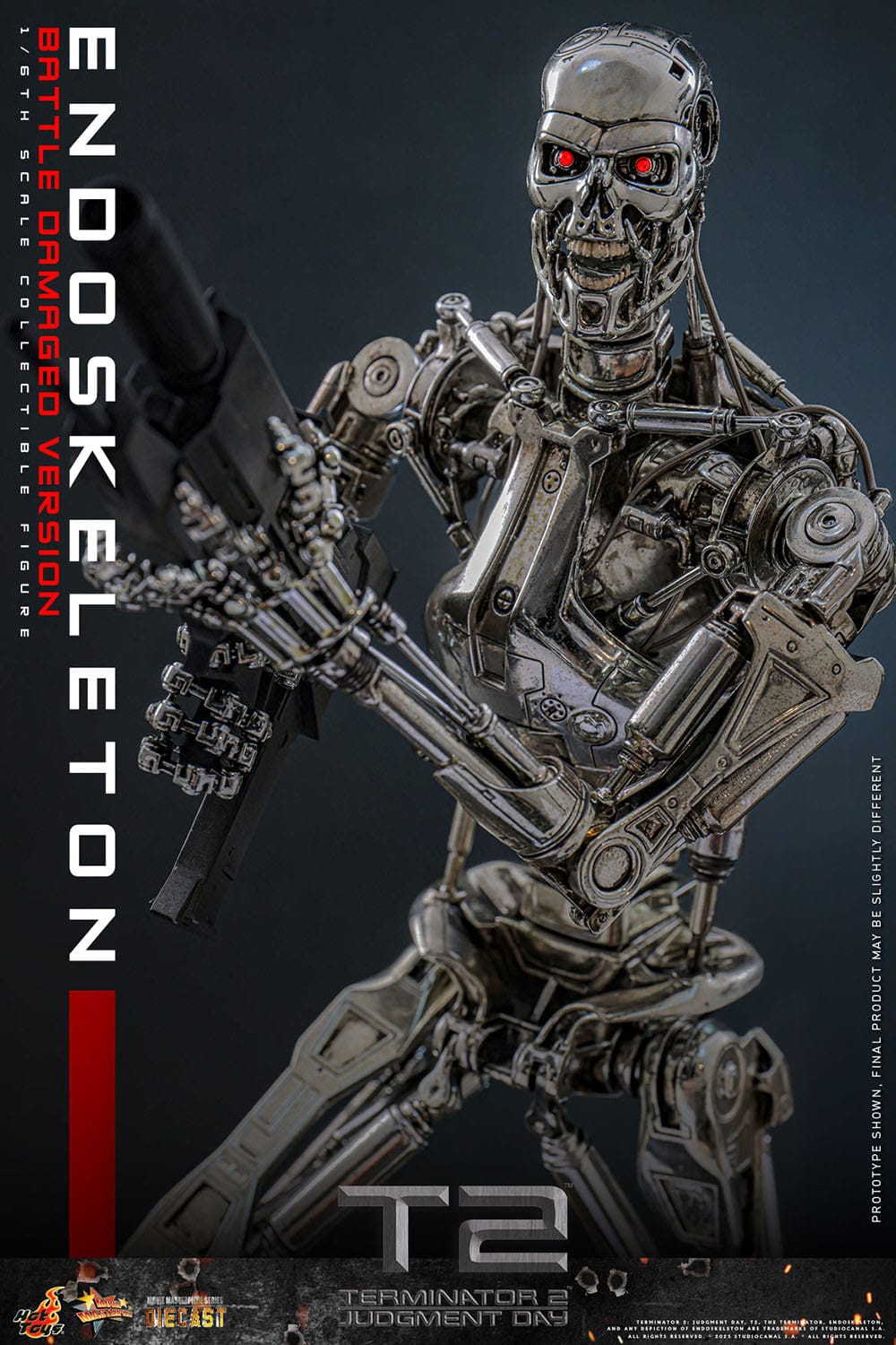 Terminator 2: Judgement: Endoskeleton (Battle Damaged Ver.): 1/6th Scale Action Figure - Hot Toys Action Figure