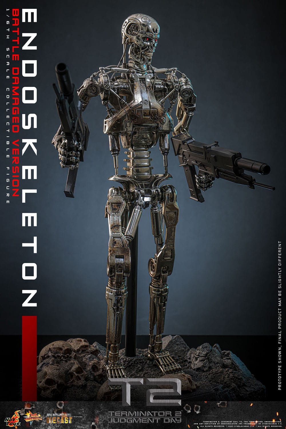 Terminator 2: Judgement: Endoskeleton (Battle Damaged Ver.): 1/6th Scale Action Figure - Hot Toys Action Figure