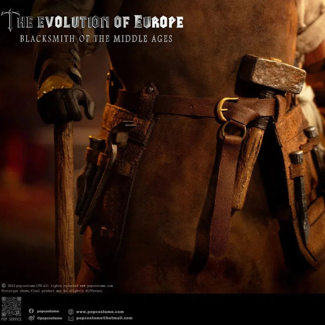 The Evolution of Europe: Blacksmith Of The Middle Ages: POP-EE02: Pop Costume: Sixth Scale Figure - Pop Toys Action Figure