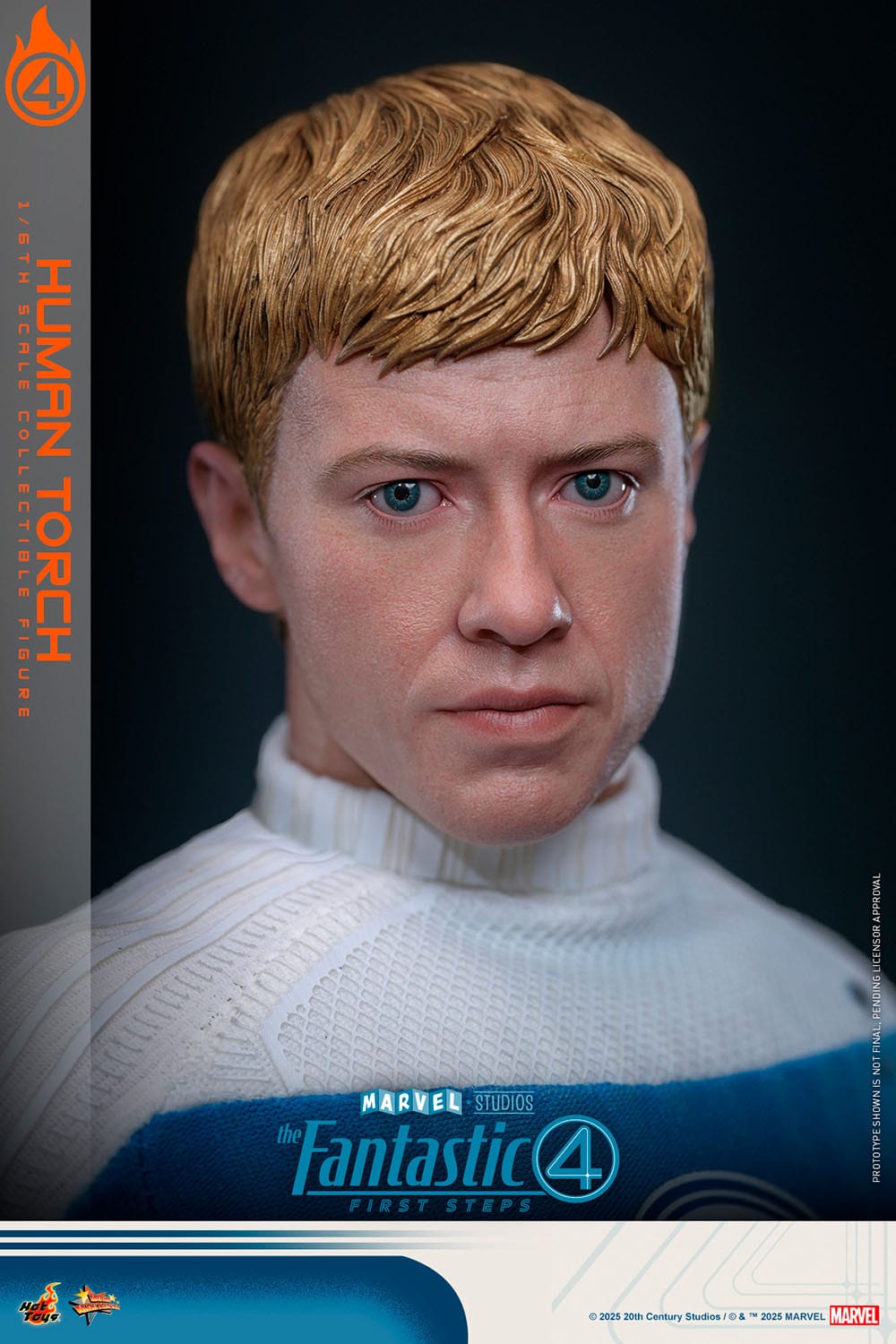 The Fantastic Four: First Steps: Johnny Storm "Human Torch": 1/6th Scale Action Figure - Hot Toys Action Figure