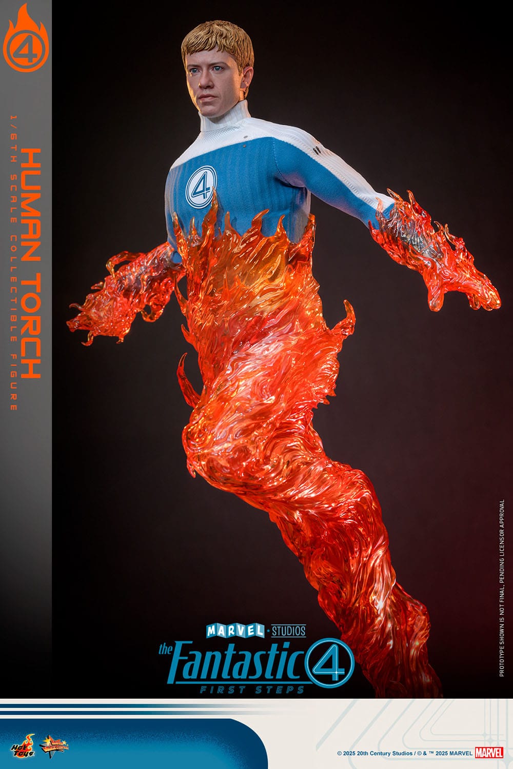 The Fantastic Four: First Steps: Johnny Storm "Human Torch": 1/6th Scale Action Figure - Hot Toys Action Figure