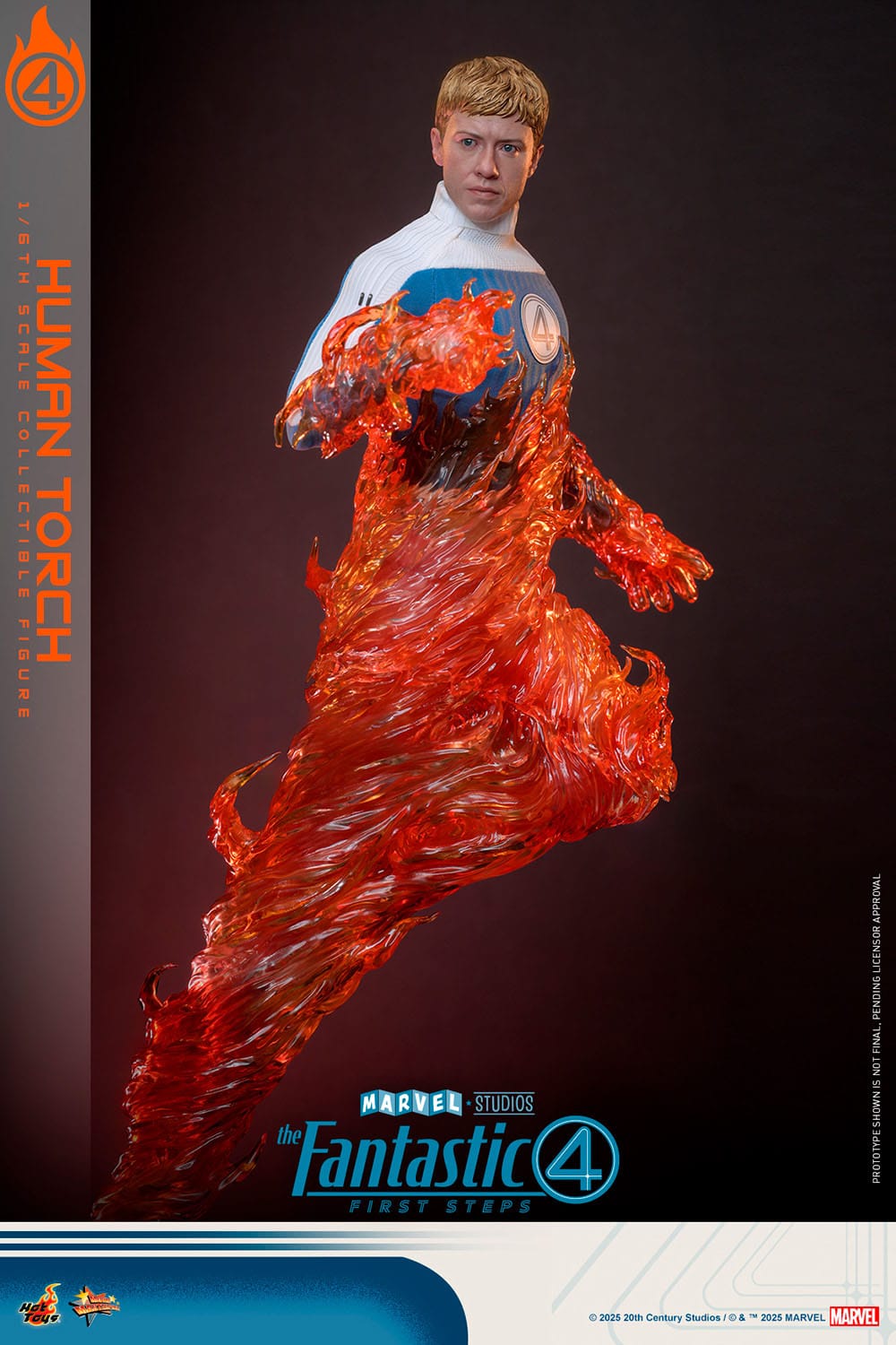 The Fantastic Four: First Steps: Johnny Storm "Human Torch": 1/6th Scale Action Figure - Hot Toys Action Figure