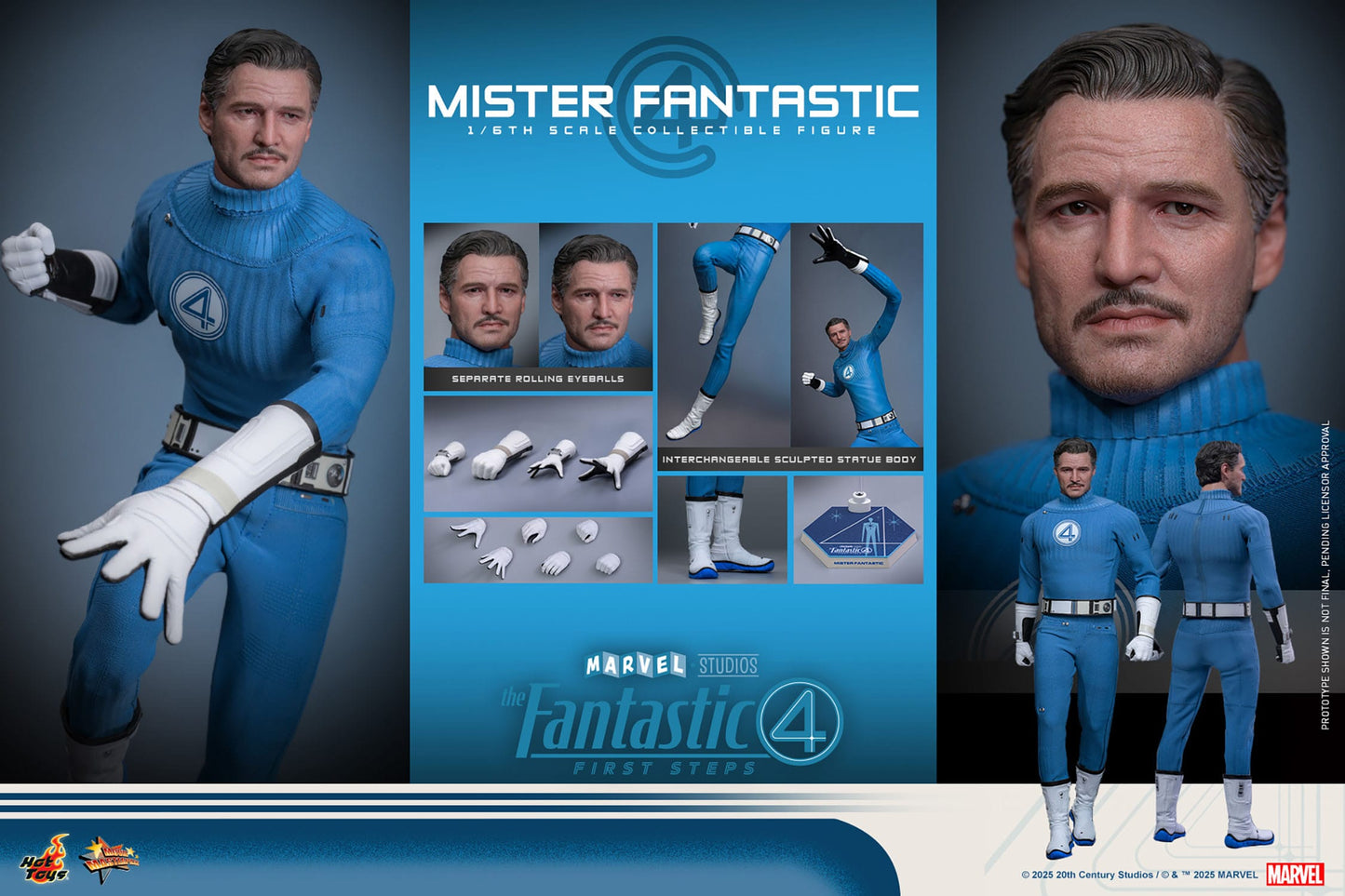 The Fantastic Four: First Steps: Mr Fantastic: 1/6th - Hot Toys Action Figures