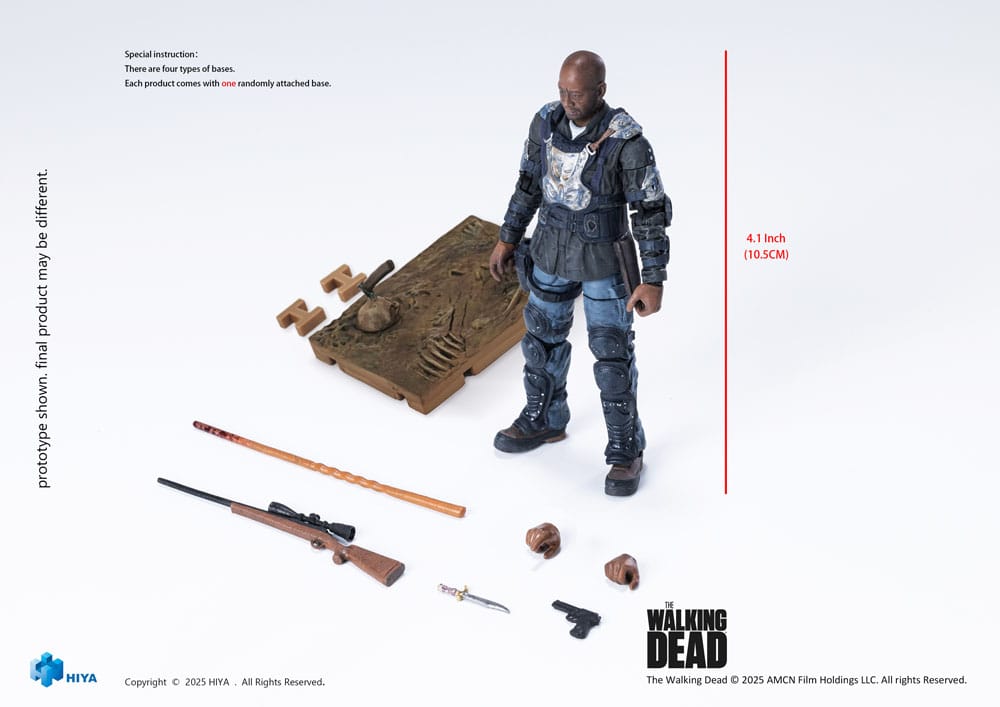 The Walking Dead: Morgan: Exquisite Mini: 1/18 Action Figure - Hiya Toys Action Figures