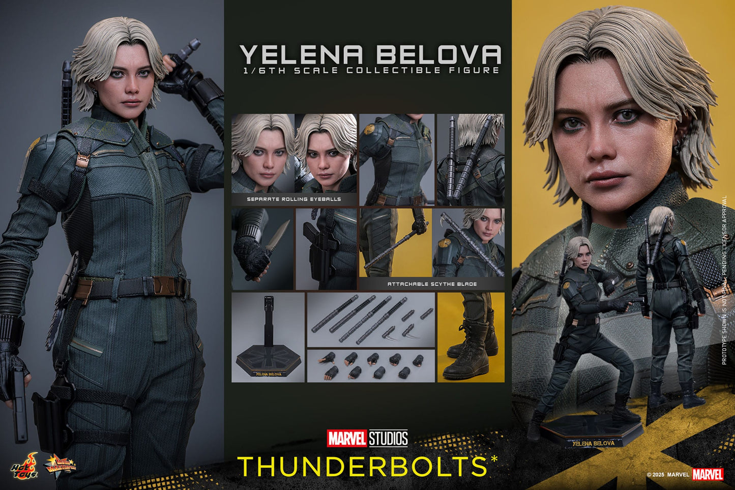 Thunderbolts: Yelena Belova: 1/6th Scale Action Figure - Hot Toys Action Figure