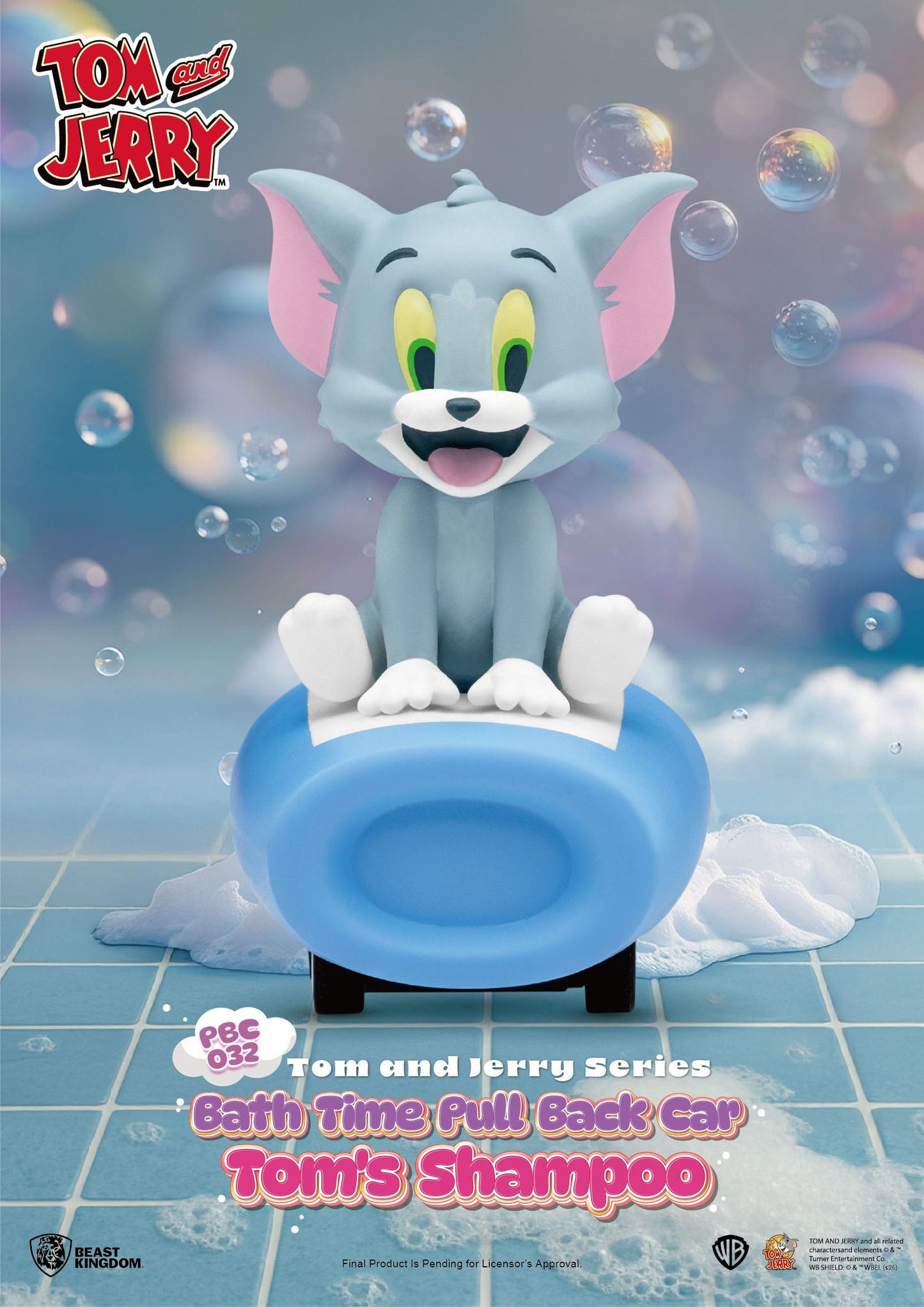 Tom and Jerry: Bath Time: Box of 6 Pull Back Cars - Beast Kingdom Blind Box
