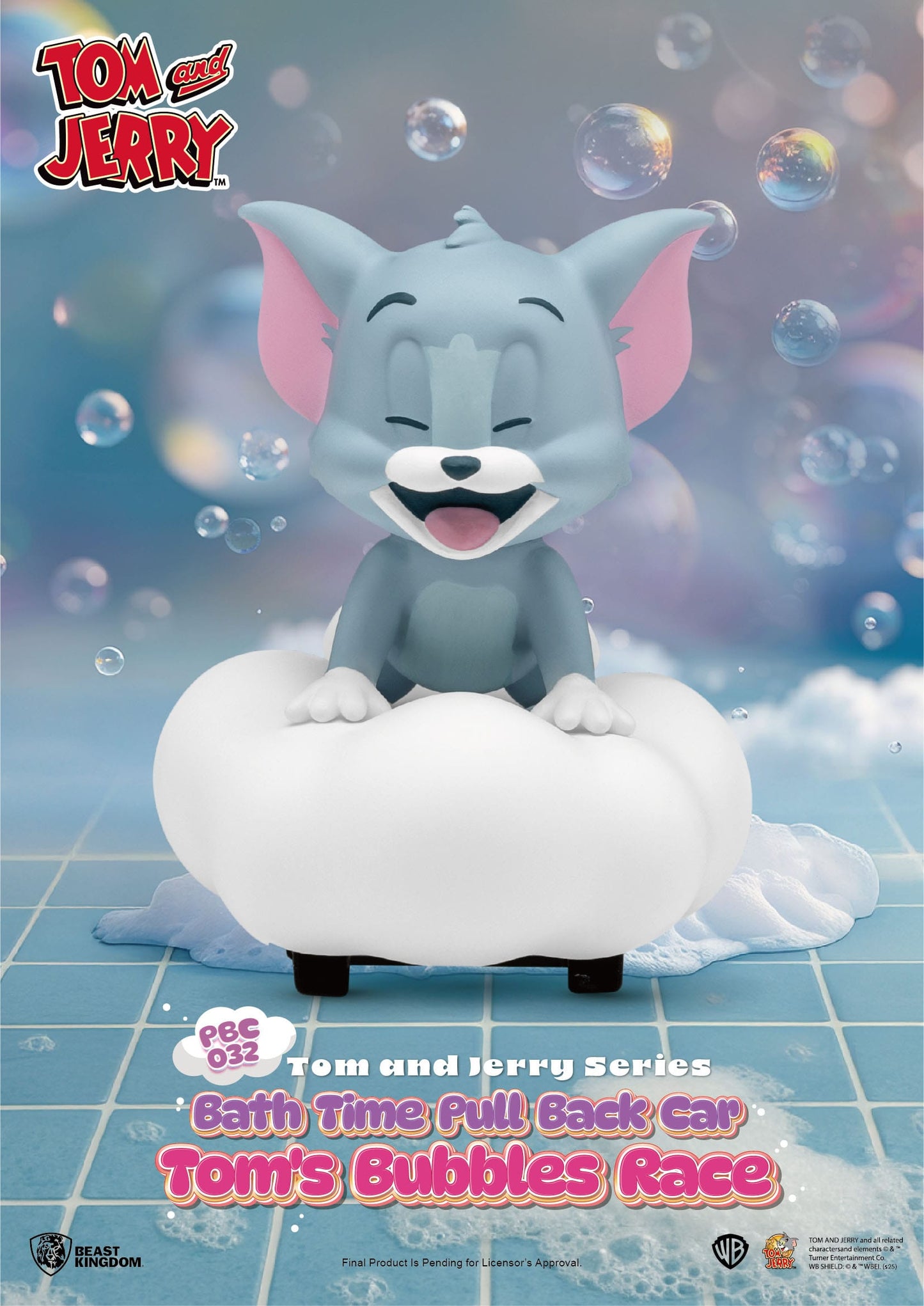 Tom and Jerry: Bath Time: Box of 6 Pull Back Cars - Beast Kingdom Blind Box