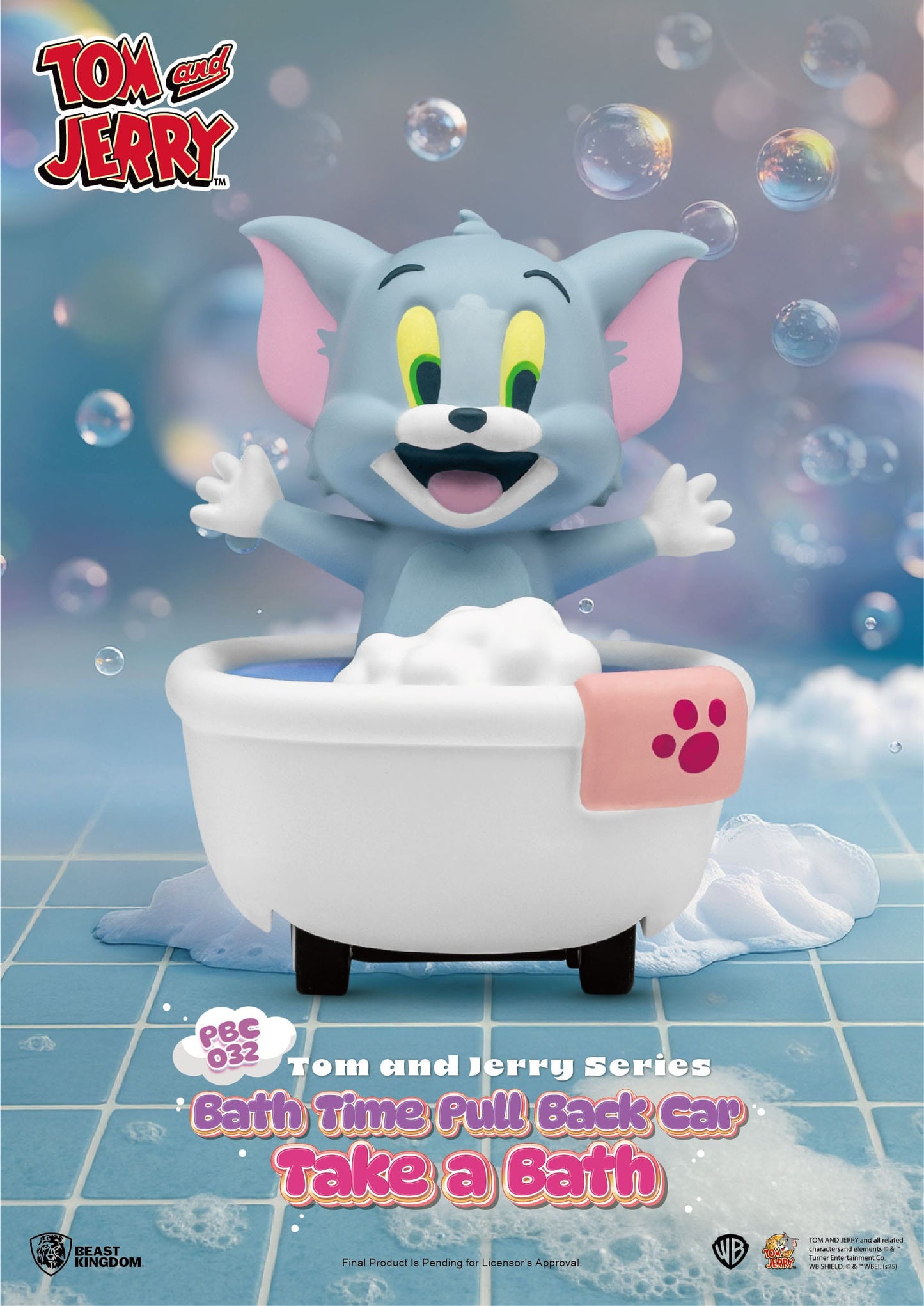 Tom and Jerry: Bath Time: Box of 6 Pull Back Cars - Beast Kingdom Blind Box