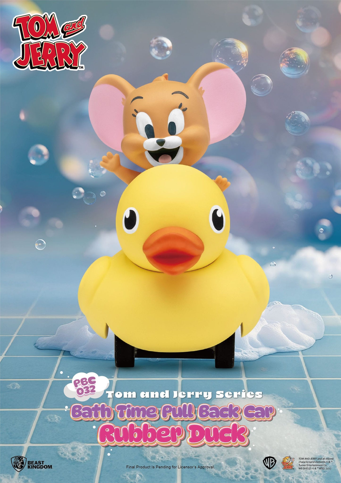 Tom and Jerry: Bath Time: Box of 6 Pull Back Cars - Beast Kingdom Blind Box