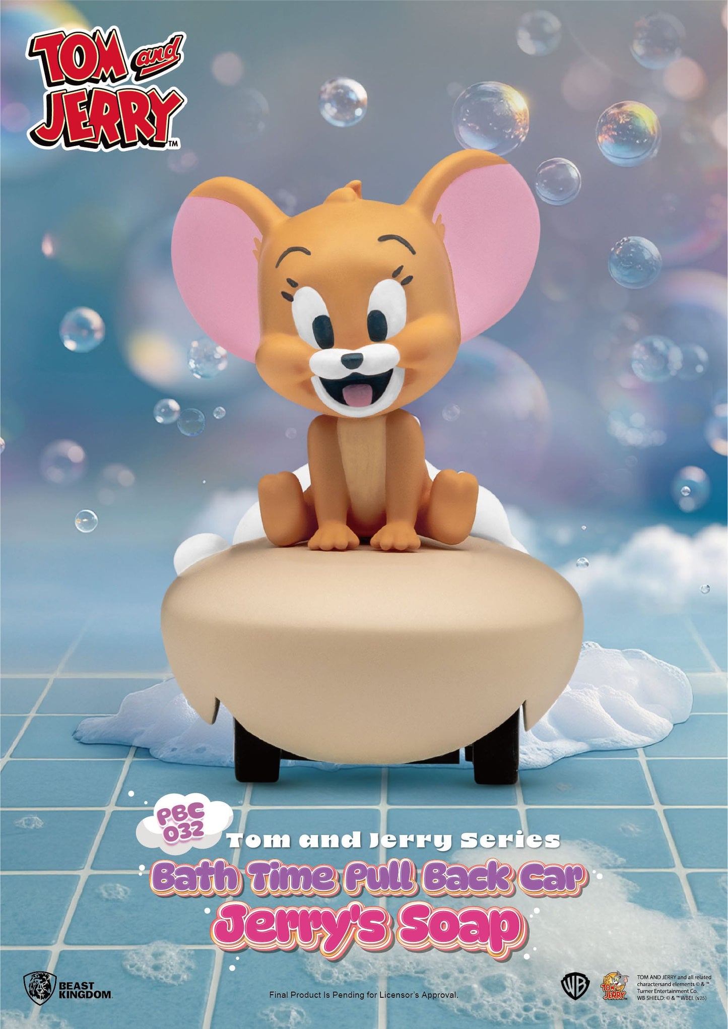 Tom and Jerry: Bath Time: Box of 6 Pull Back Cars - Beast Kingdom Blind Box