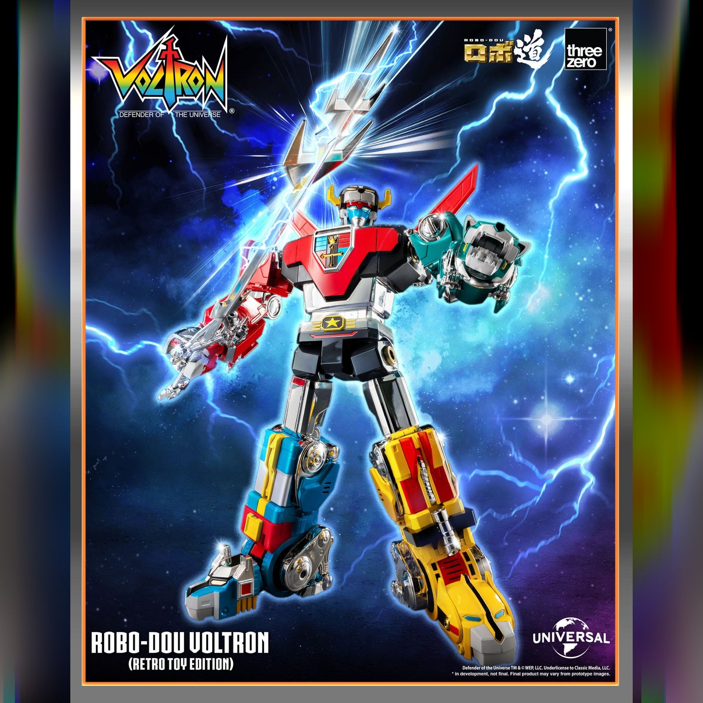 Voltron: Defender Of The Universe: ROBO-DOU Voltron (Retro Toy Edition): Action Figure - ThreeZero Action Figure