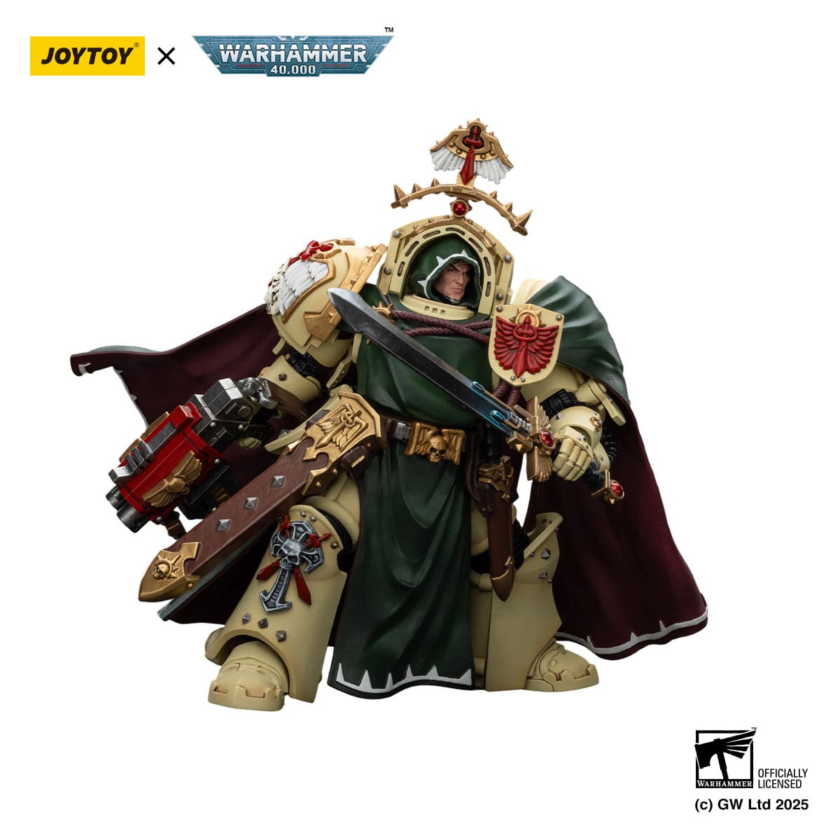 Warhammer 40,000: Dark Angels: Belial Grand Master of the Deathwing with the Sword of Silence and Storm Bolter: 1/18 Scale Action Figure - Joy Toy Action Figure