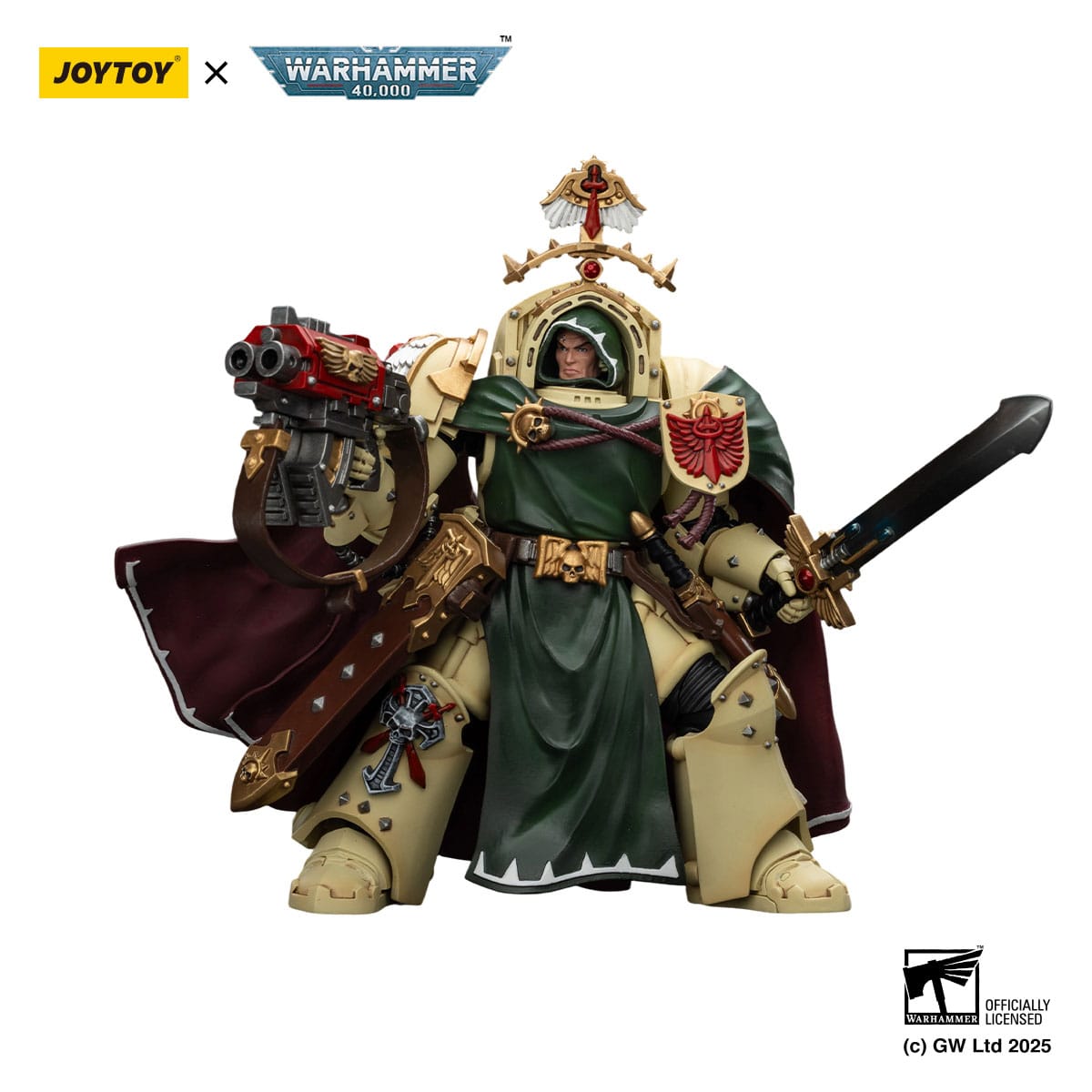 Warhammer 40,000: Dark Angels: Belial Grand Master of the Deathwing with the Sword of Silence and Storm Bolter: 1/18 Scale Action Figure - Joy Toy Action Figure