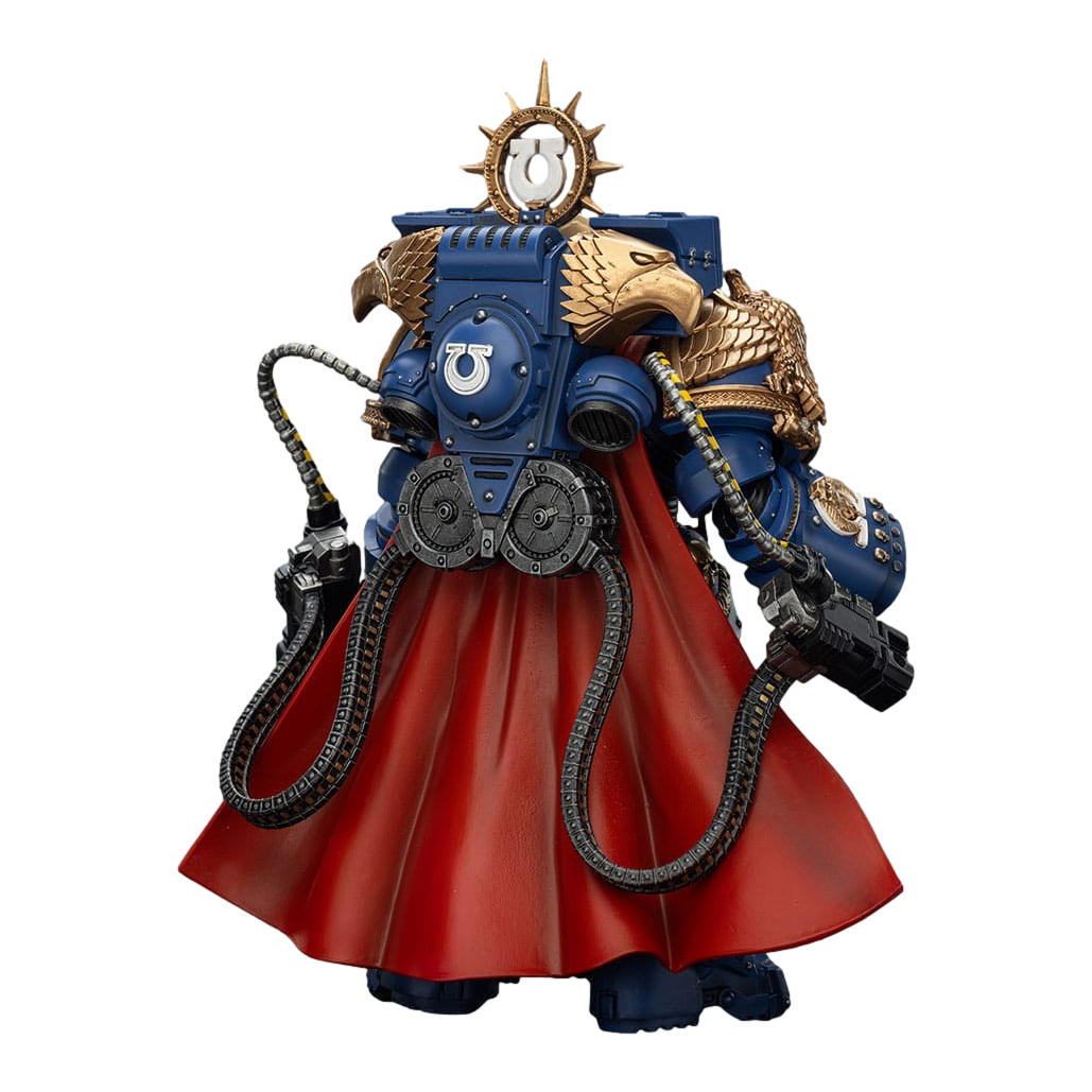 Warhammer 40,000: Space Marine 2: Ultramarines: Marneus Calgar: Chapter Master with MKX Gravis Armour and Gauntlets of Ultramar: 1/18 Scale Action Figure - Joy Toy Action Figure