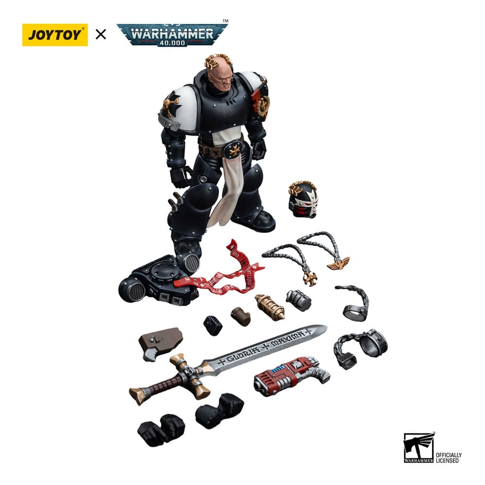 Warhammer 40k: Black Templars: Sword Brethren Brother Lombast: Action Figure - Joy Toy Action Figure