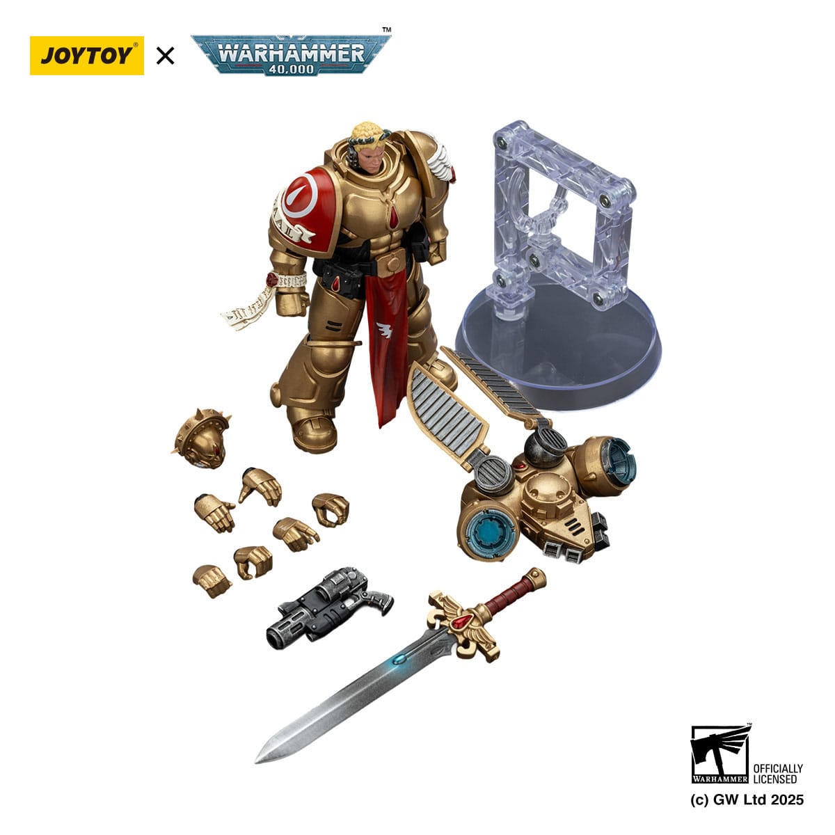 Warhammer 40k: Combat Patrol: Blood Angels: Sanguinary Guard 1 with Inferno Pistol and Encarmine Blade: Action Figure - Joy Toy Action Figures