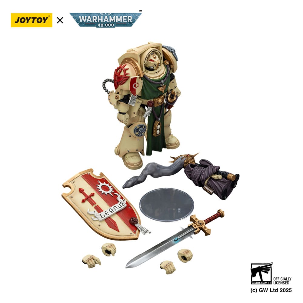 Warhammer 40k: Dark Angels Deathwing Knight 2 with Power Sword, Storm Shield, and Watcher in the Dark: Action Figure - Joy Toy Action Figures