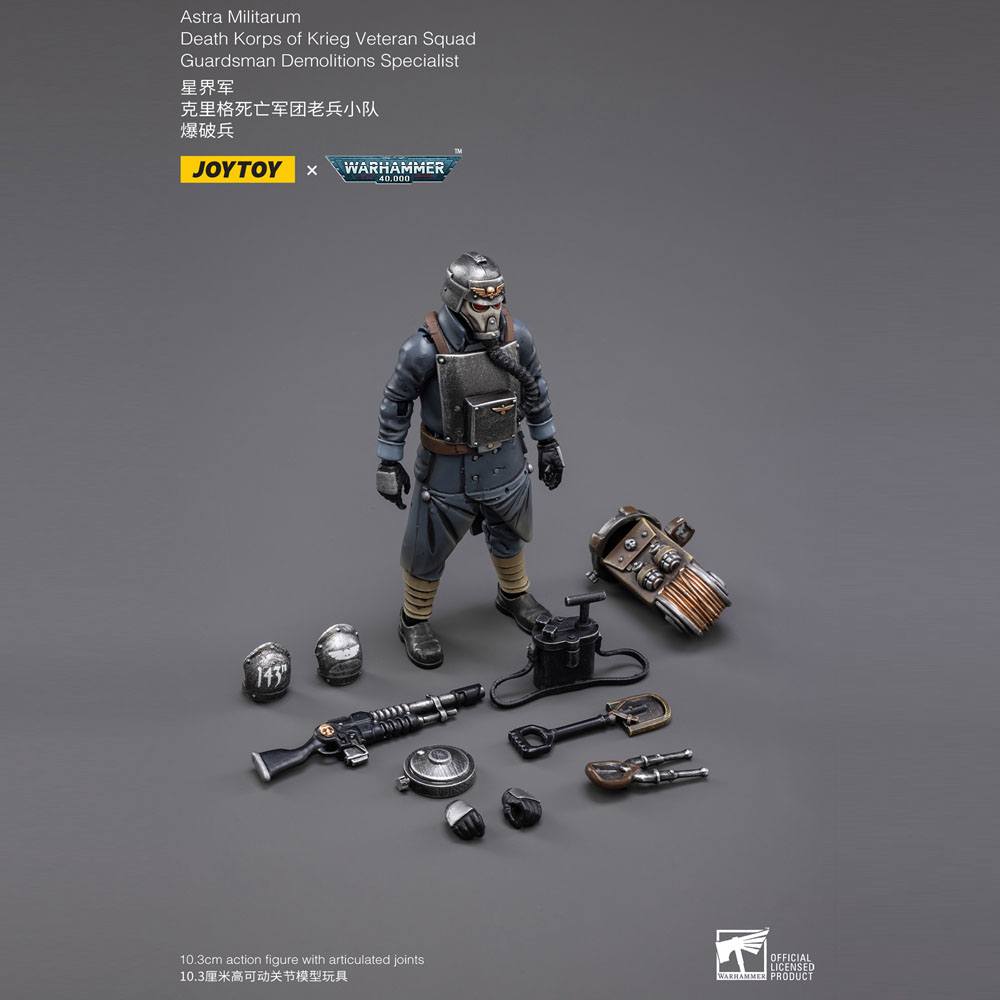 Warhammer 40k: Death Korps of Krieg: Veteran Squad Guardsman Demolitions Specialist: Action Figure - Joy Toy Action Figure