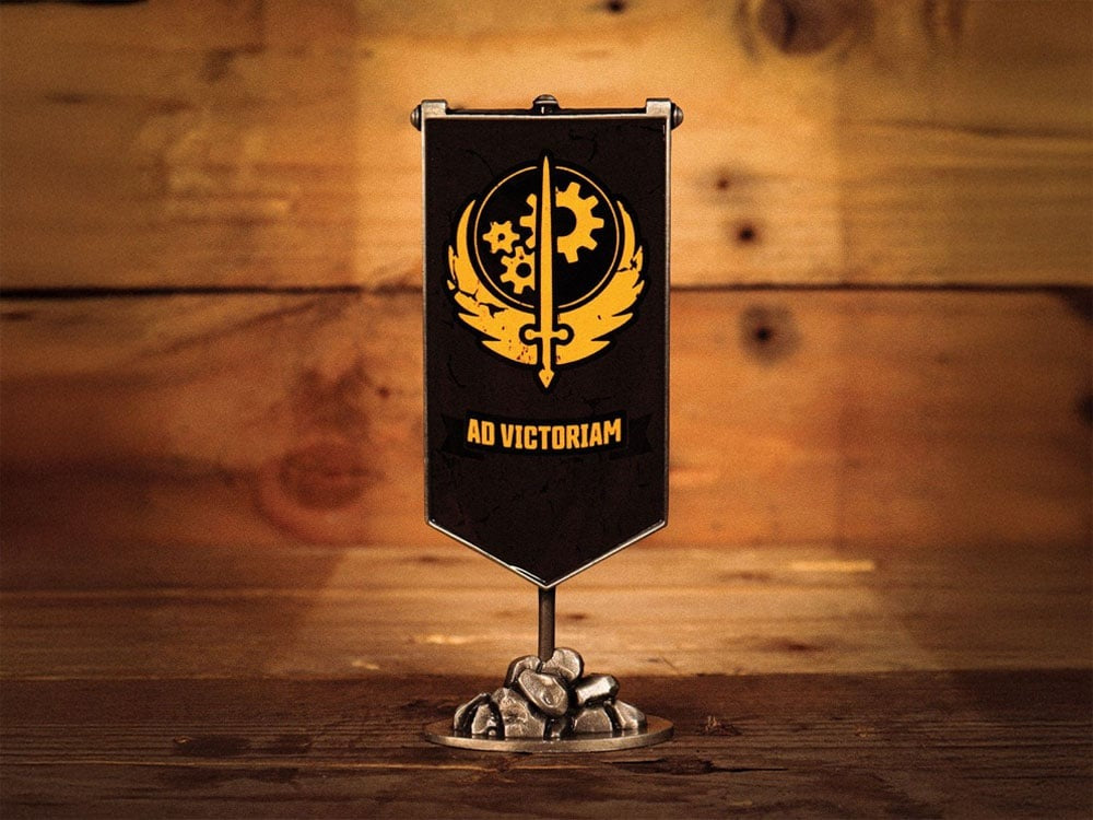 Fallout Brotherhood of Steel Limited Edition Metal Desktop Banner