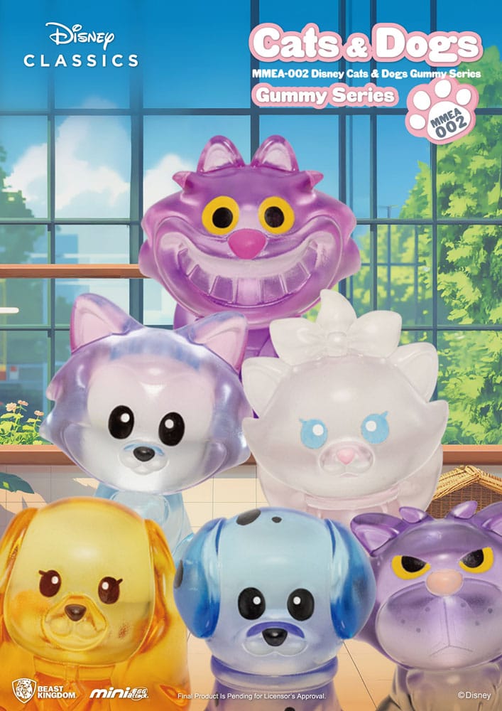 Disney Cats & Dogs Mini Egg Attack Blind Box Figures Gummy Series 3 cm Assortment Box Qty 24 - Beast Kingdom Toys Mini-figures, Blind Boxes