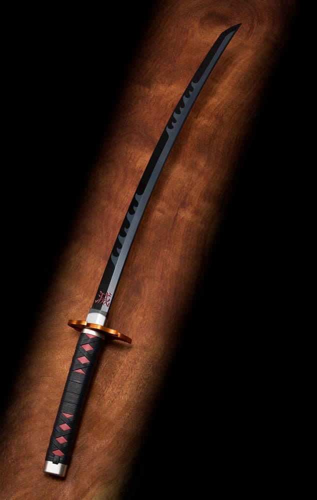 Demon Slayer: Kimetsu no Yaiba Proplica Replica 1/1 Nichirin Sword (Tanjiro Kamado) Kyojuro Rengoku´s Sword Gueard Ver. 88 cm - Bandai Tamashii Nations Replicas