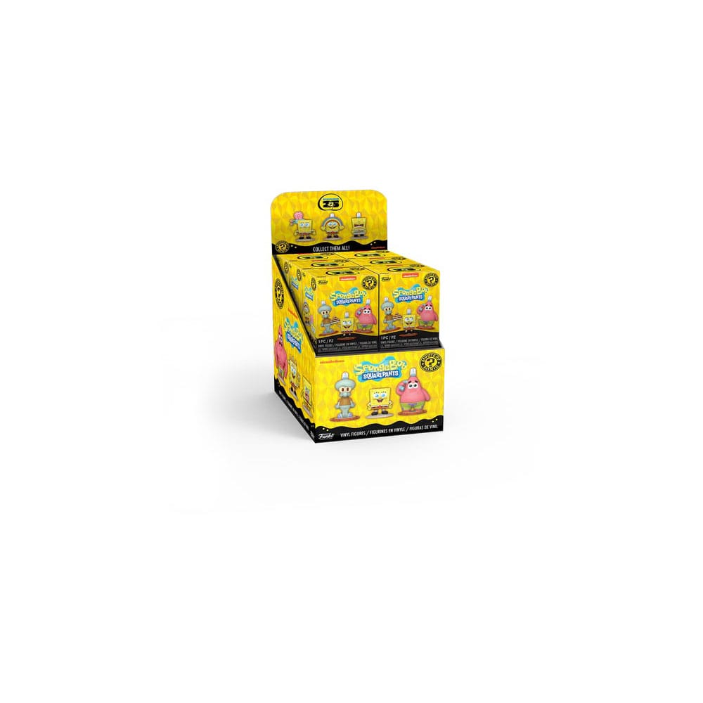 SpongeBob SquarePants Mini Figures 25th Anniversary 5 cm Display Box Qty 12 - Funko Mini Figures, Blind Boxes