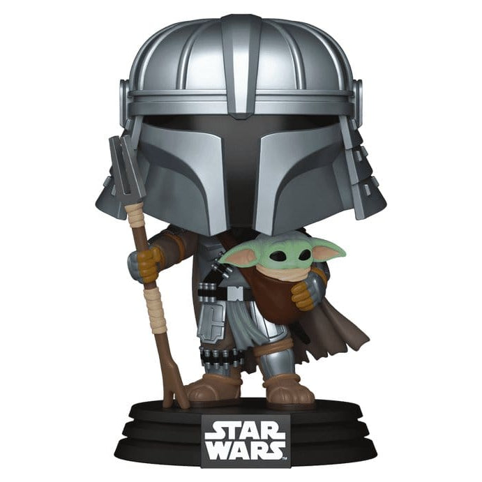Star Wars POP! Vinyl Bobblehead Figure Mandalorian with Grogu (Impressions) Exclusive - Funko POP! Figures
