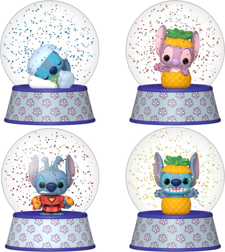 Lilo & Stitch Mini Figures Glitter Globes PDQ 5 cm Display Box Qty 12