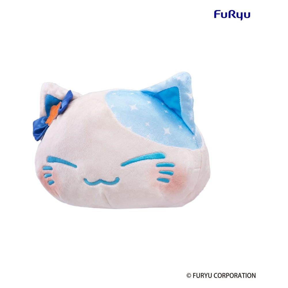 Nemuneko Cat Big Plush Figure Blue 35 cm - Furyu Plush
