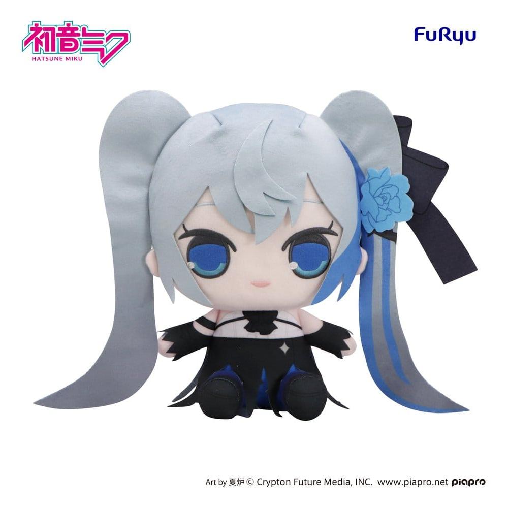 Hatsune Miku Kyurumaru Big Plush Figure Blue Rose 28 cm - Furyu Plushes