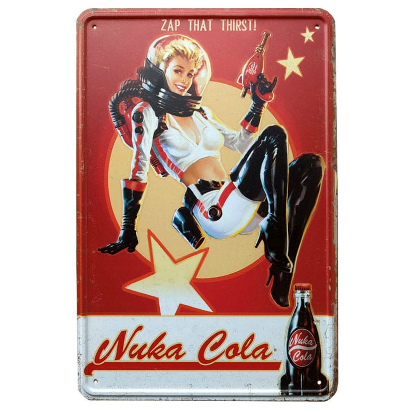Fallout Metal Sign Nuka Cola Girl - DEVplus Home & Decor