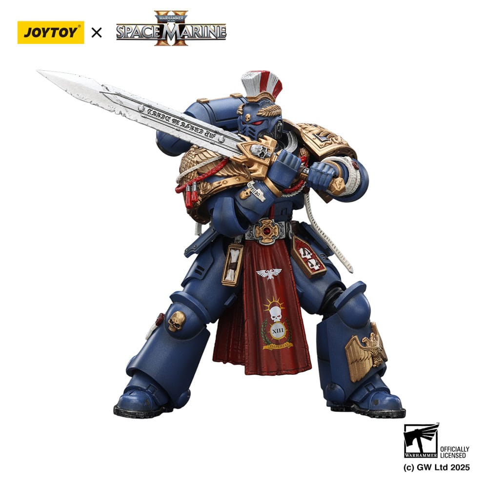Warhammer 40,000: Space Marine 2 Action Figure Ultramarines Relic Primus Armour with Plasma Pistol and Combat Blade