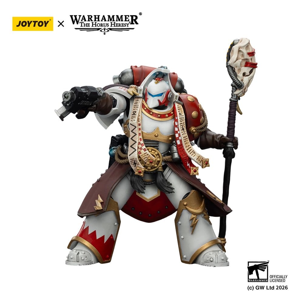 Warhammer 40,000 Action Figure White Scars Stormseer Consulwith Force Staff and Bolt Pistol 12 cm - Joy Toy (CN) Action Figures